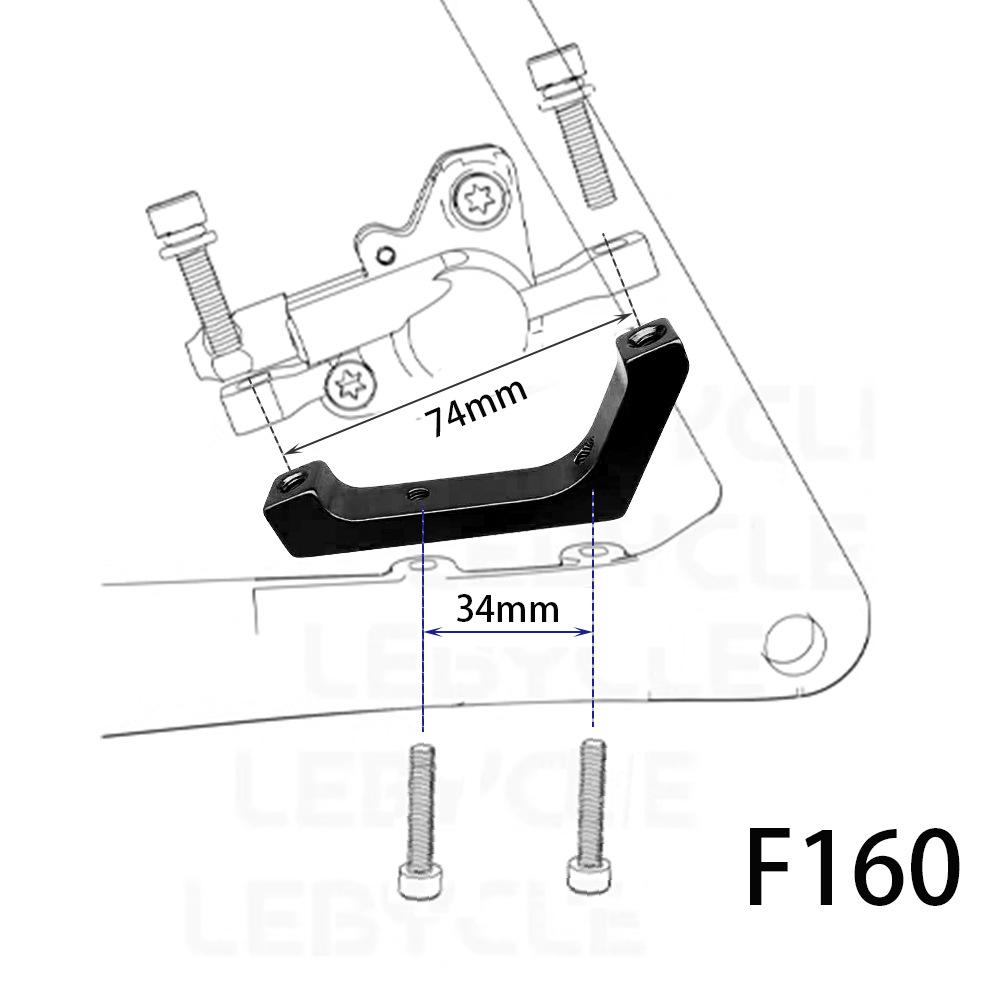 160mm Road Bike Brake Adapter: Flat Mount to Direct Mount Hydraulic Disc for Front/Rear