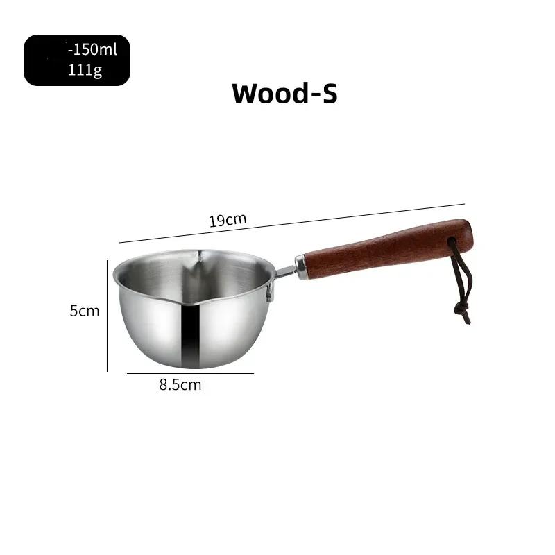 304 Stainless Steel Mini Hot Oil Pot Milk Pan Milk Pot Small Saucepan for Boiling Butter Melting Pot Butter Warmer Kitchen Pan