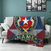 Custom Name,Wisla Krakow Printed Flannel Blanket, soft throw for bedroom sofa, washable, Christmas present, great gift.