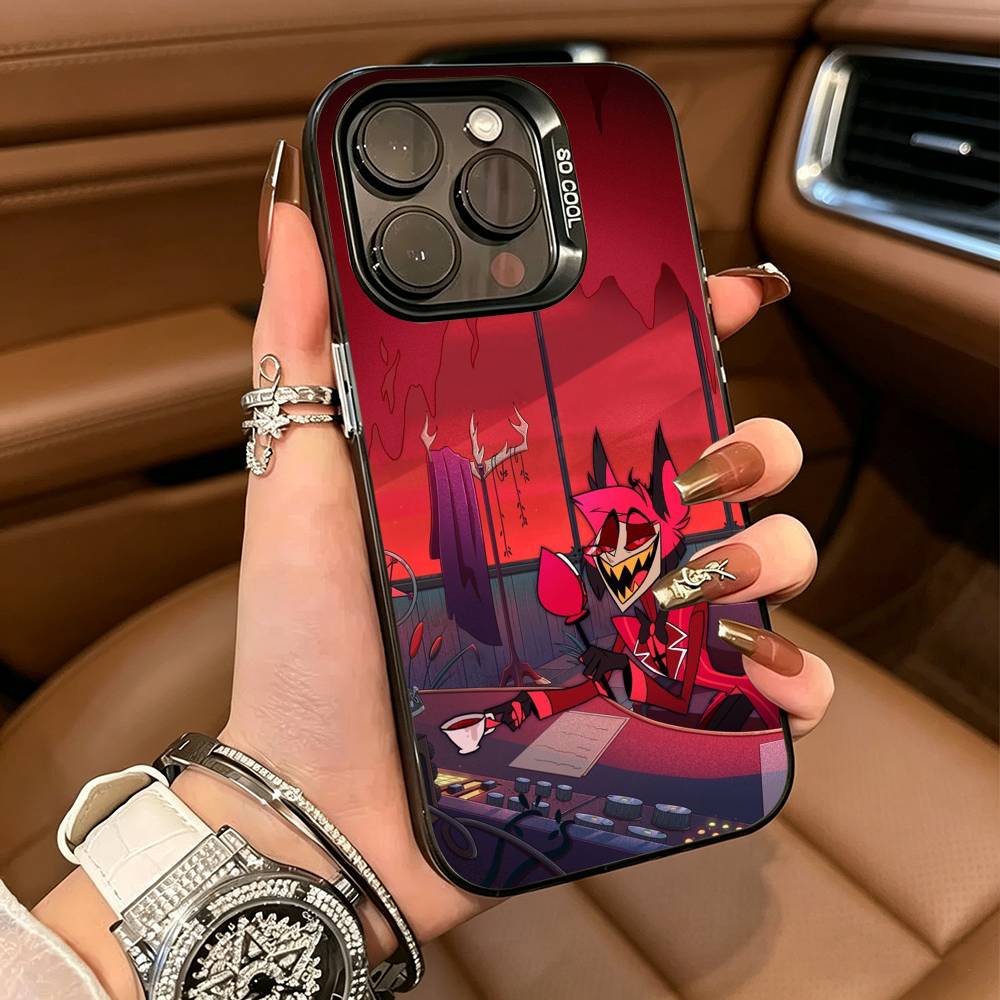 H-Hazbin Hotel-A-Alastor Чехол для телефона iPhone 17,16,15,14,13,12,11 Plus Pro Max Цветной Серебряный Чехол для телефона