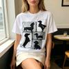 Vintage Dachshund Silhouette Tee Unisex Black White Dog Art Casual Short Sleeve Shirt for Daily Wear Cotton Y2k Top Harajuku