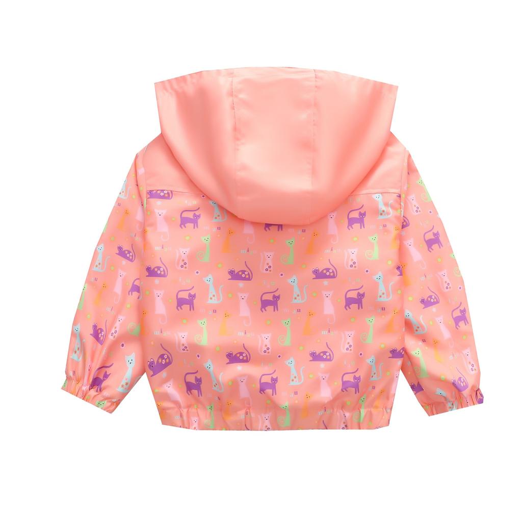 Детская одежда для мальчиков и девочек, детская одежда для маленьких детей, модная, с принтом, повседневная куртка с капюшоном на молнии, куртка