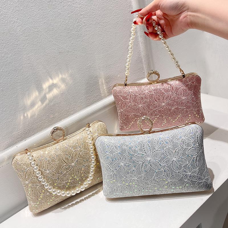 Evening Bag Clutch Purses for Women Ladies Sparkling Party Handbag Wedding Bag Lace Cross Body Handbags for Party