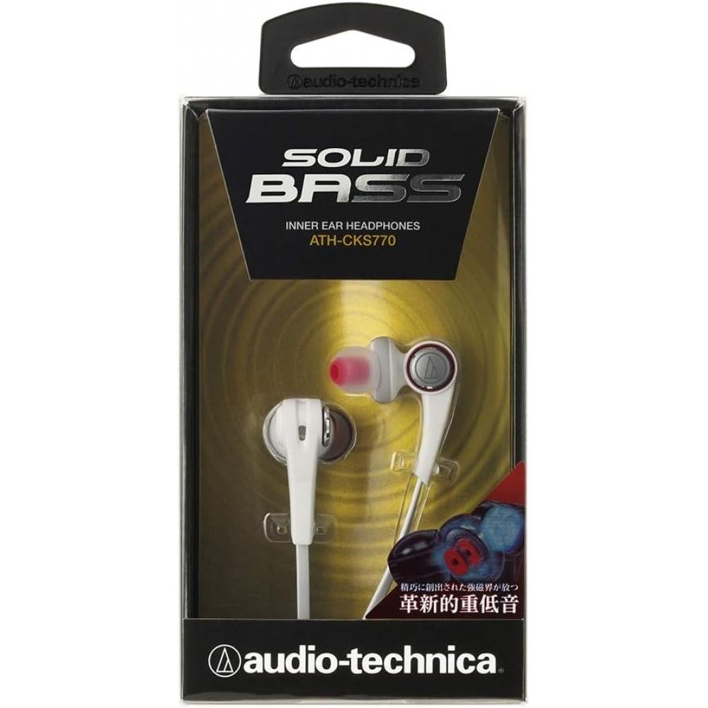 Наушники-вкладыши Audio Technica Solid Bass белые Ath Cks770 Wh single Item White