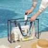 Large Capacity Portable Beach Bag Transparent Visual Cosmetic Organizer PVC Waterproof Outdoor Swimming Bag