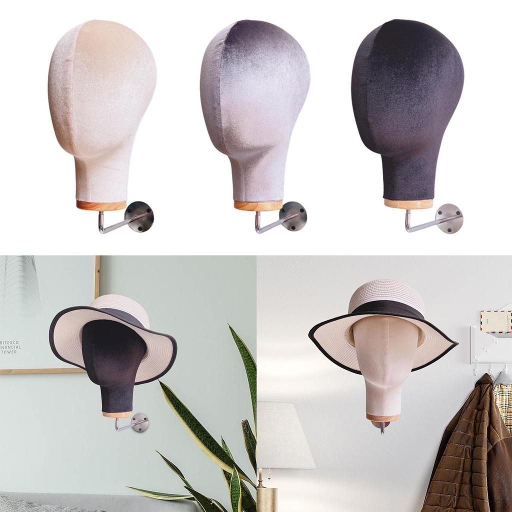 11-inch Versatile Wall Mounted Mannequin Head Model Hat Display Stand for Professional Or Personal