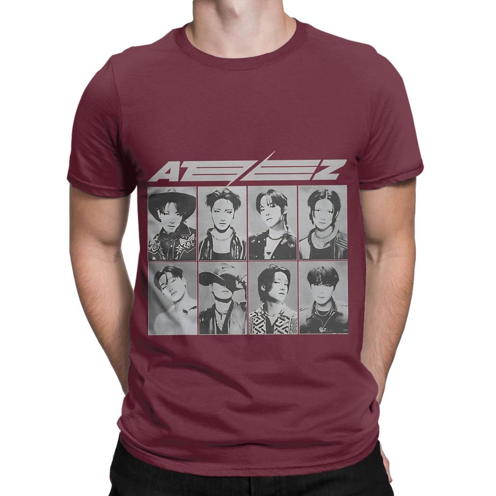 aAteez black poster Novelty 100 Cotton TShirt aAteez Tees Tops For Unisex