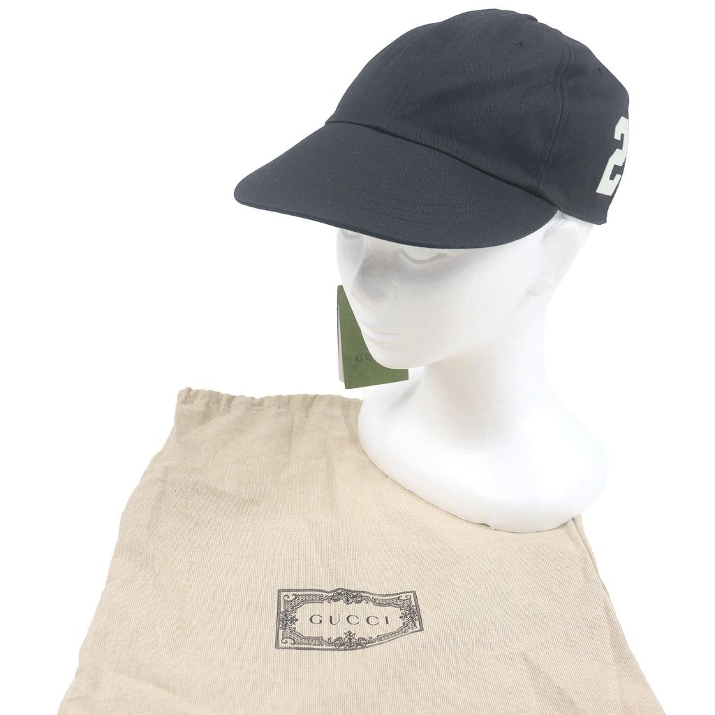 Безупречная кепка GUCCI Нашивка с логотипом из эластичного черного хлопка мужская 751400 Б/У