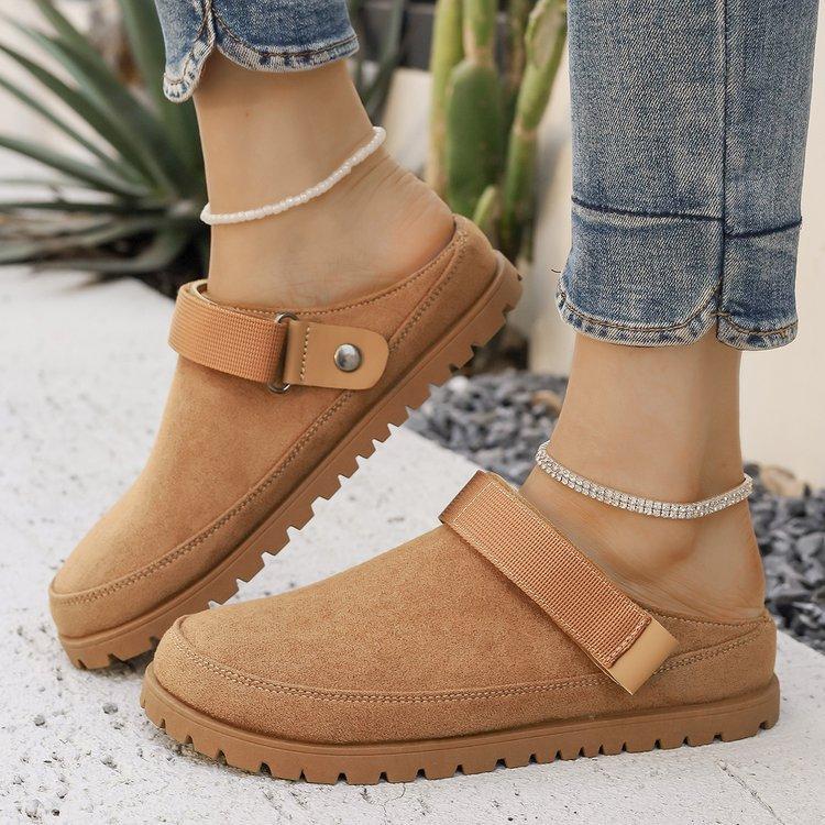 Европейская и американская внешнеторговая обувь Boken на толстой подошве с ремешком сзади на сумке с головой женская большого размера 2025 осень новая повседневная сумка с головой два способа ношения sl