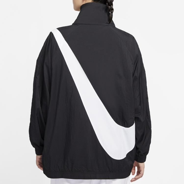 Nike Спортивная одежда Swoosh Woven Куртка с длинными рукавами для женщин Весенние куртки Черный DA0981-010