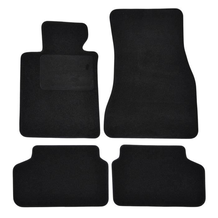 Tapis De Sol - BMW - 5 G30 G31 - Velours Noir - 4 Pièces - Ajustement Précis