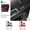 Для Mitsubishi Outlander 2013- Настоящая мягкая карбоновая наклейка Панель кнопок стеклоподъемника LHD RHD Внутренние аксессуары