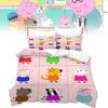 Комплект пододеяльника и наволочек с 3D цифровой печатью Свинка Пеппа для декора детской спальни