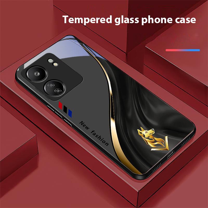 Звездный Зодиак Для Xiaomi Redmi 13C Note13 12 Pro Plus 5G Note 9 13T Pro POCO X6 F5 F6 Черный Чехол для Телефона из Закаленного Стекла
