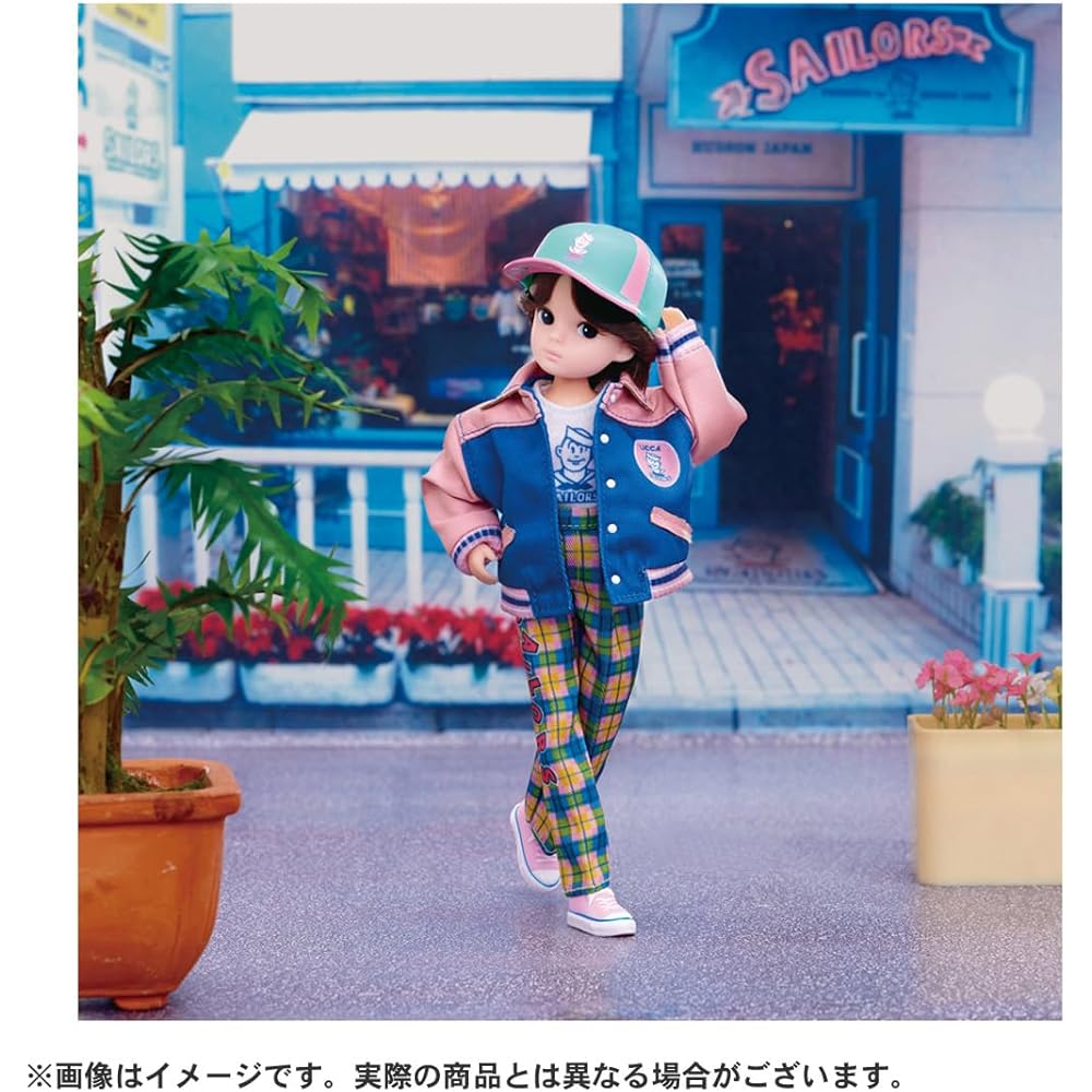Takara Tomy Licca-chan Doll Retro Sailor Fashion Outfit Playset Toy for Ages 3 and Up