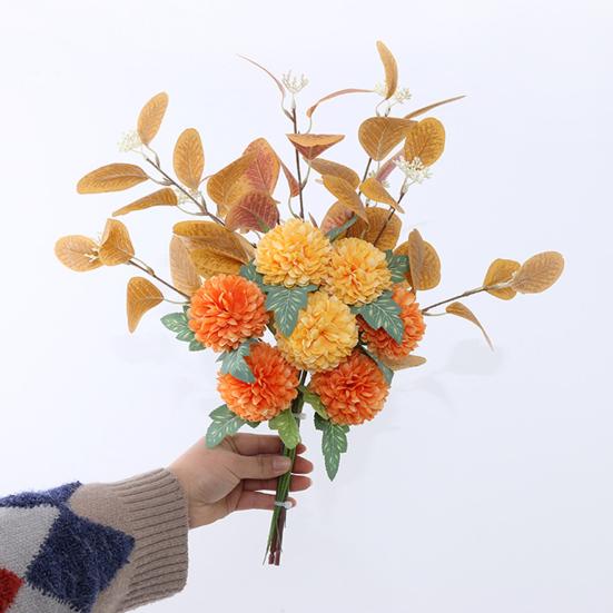 Имитация цветка Экологичный неувядаемый пластиковый ложный букет цветов хризантемы для дома