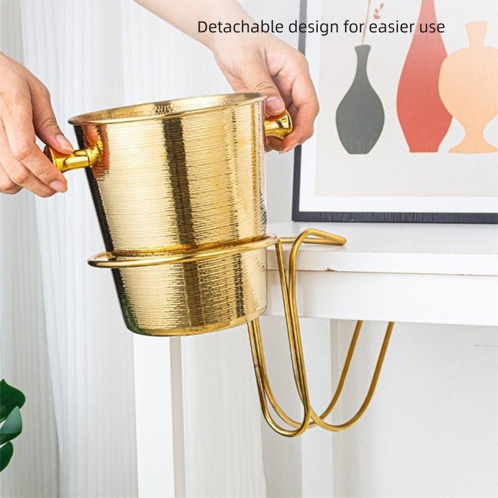 Sturdy Cooler Stand Rack Gold/Silver Beer Barrel Rack Versatile Ice Bucket Stand Cooking Events