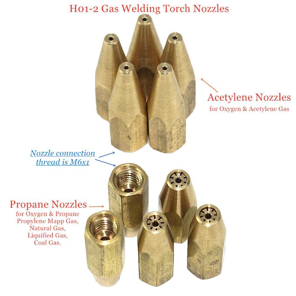 Cutting Welding Accessory Propane Acetylene Torch Tip Oxygen Welding H01-2 Gas Brazing Torch Nozzle