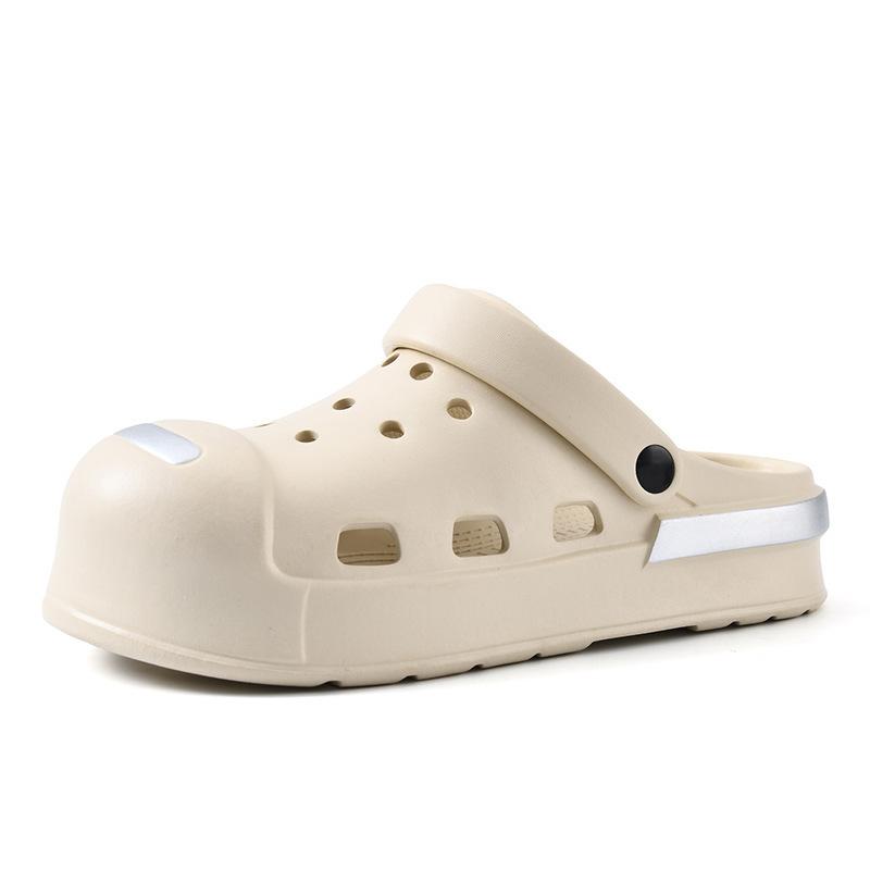 Туфли с отверстиями женские летние высококлассные сандалии на толстой подошве дышащие сандалии EVA нескользящие и дезодорирующие пляжные сандалии для пар