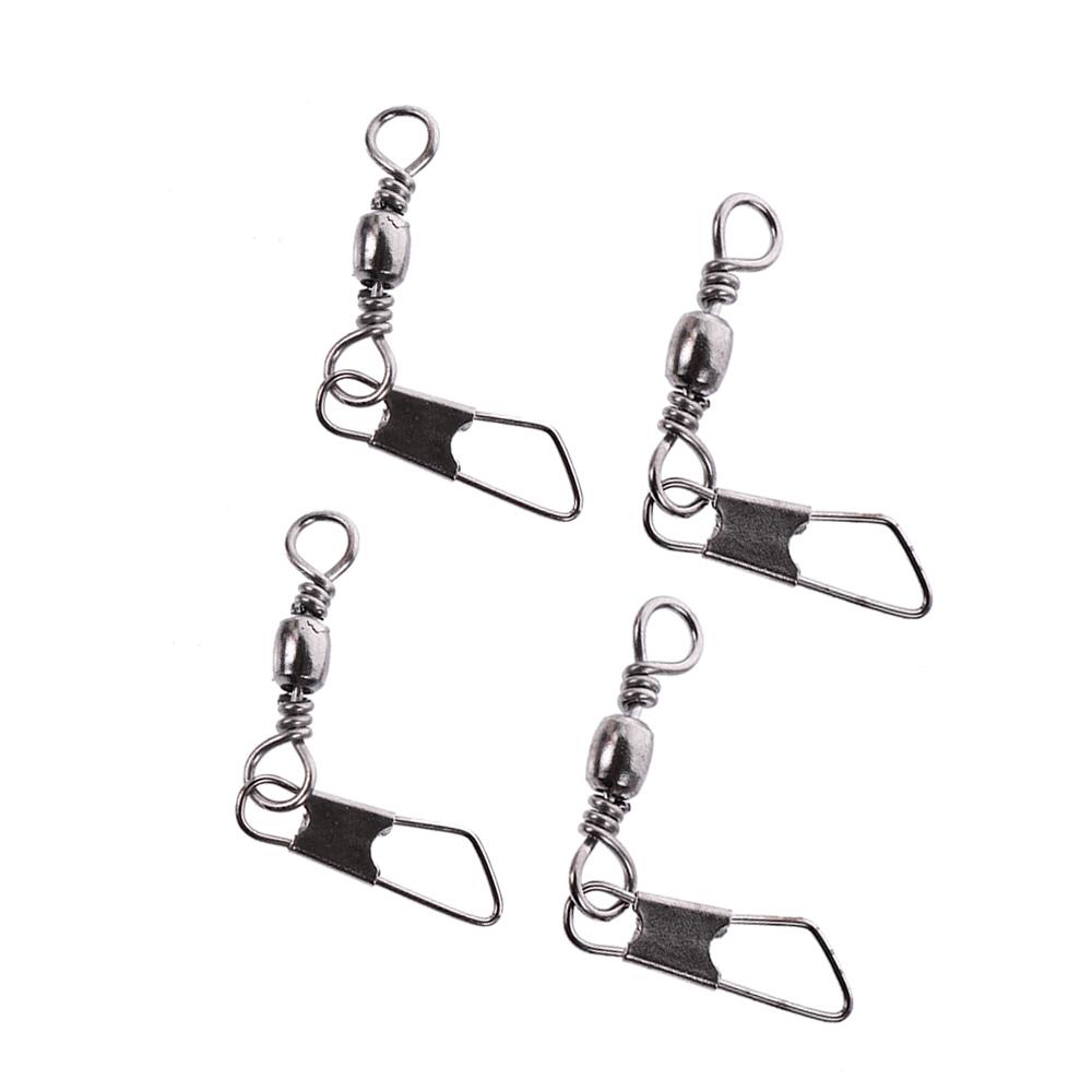 Metal Tackle Tool Hanging Snap Fishing Line Connector Swivels Solid Rings Fishing Pins