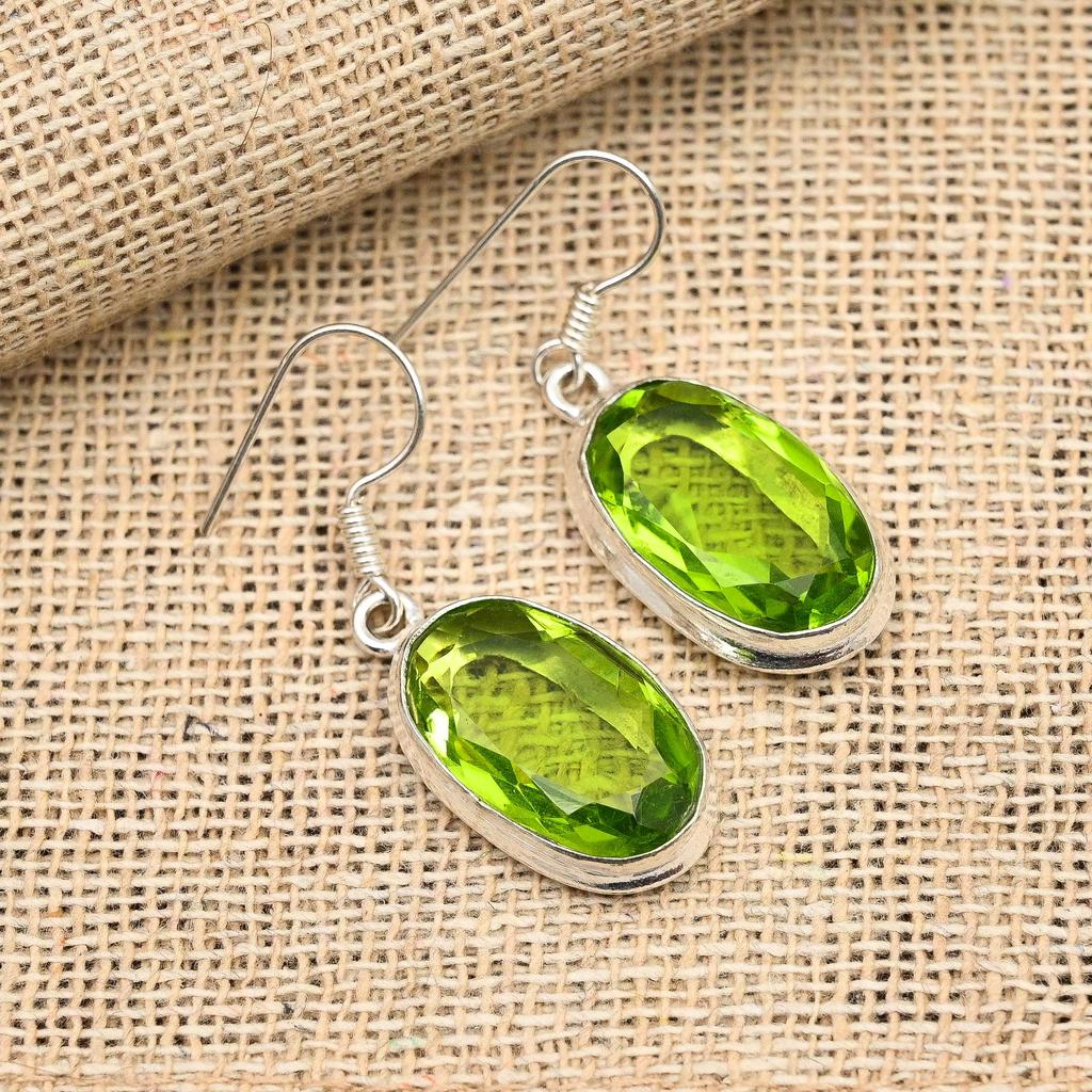 Ювелирные изделия из стерлингового серебра 925 пробы с драгоценным камнем перидот ручной работы на День Благодарения