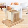Wood Bread Slicer with Stainless Steel Guide Foldable Bread Cutting Board