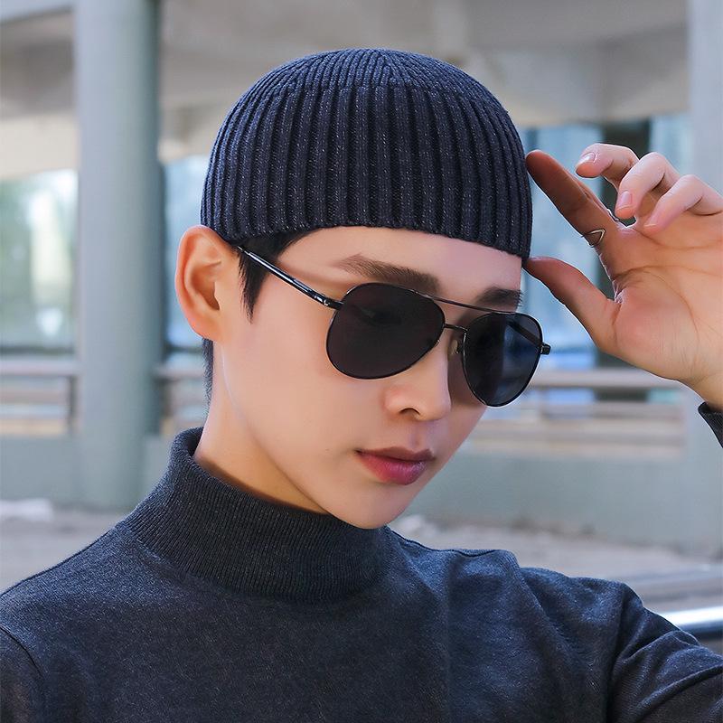 Мужская зимняя вязаная шапка-юппи из пряжи с сердцевиной для альпинизма и катания на лыжах