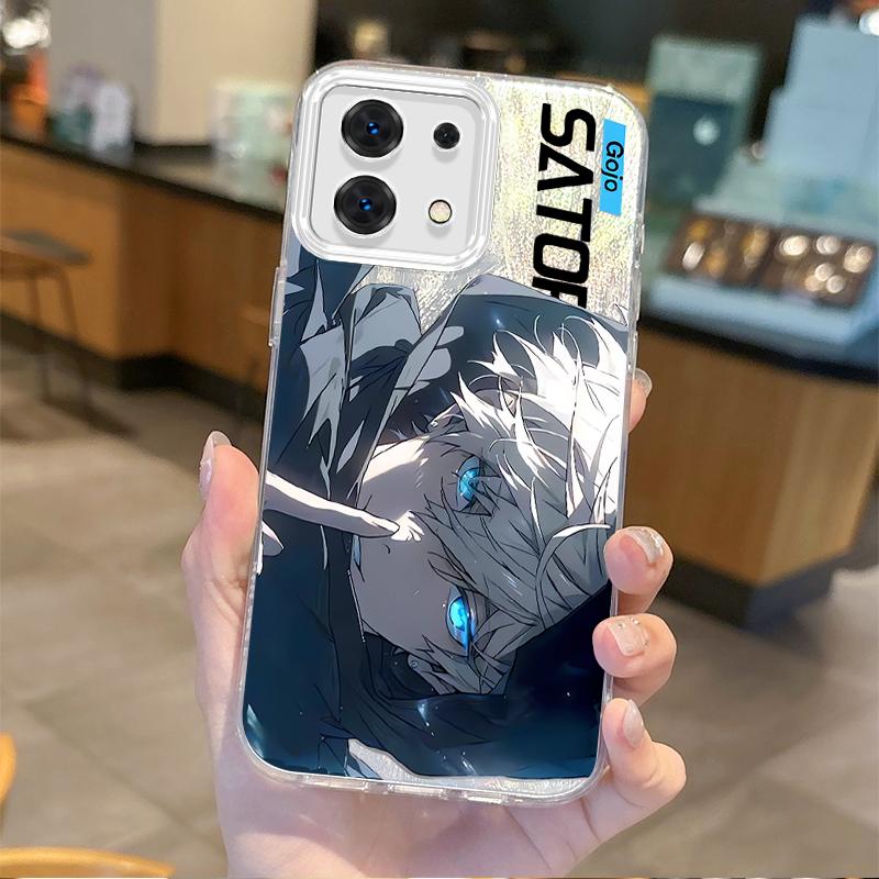 Чехол для телефона Jujutsu Kaisen Сатору Годжо Аниме Градиентный для Redmi Note13 12 11 10 9 ProPlus 13C 12C 10C 9C A2 A1 Жесткий Нескользящий Чехол
