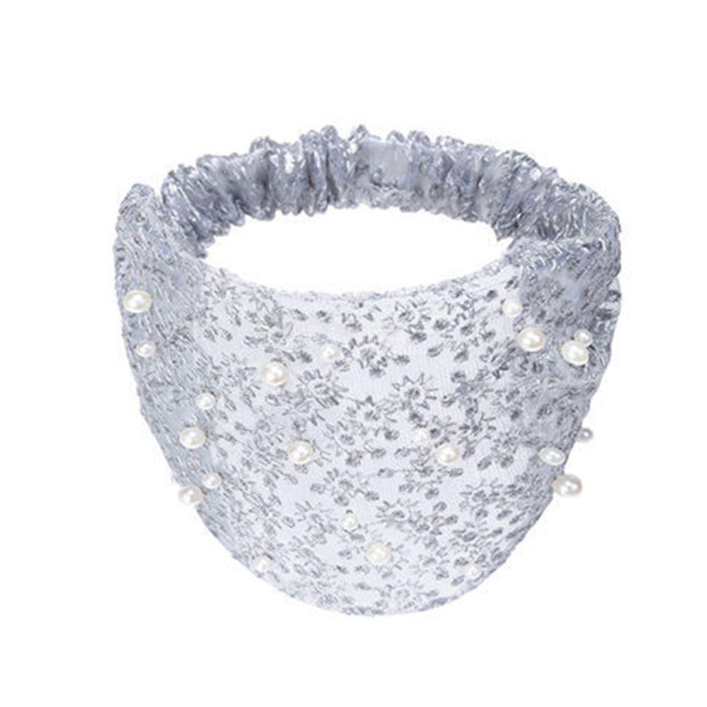 Pearls Make up Korean Style Hair Wear Organza Headband Wide Side Hairband Women Hair Accessories