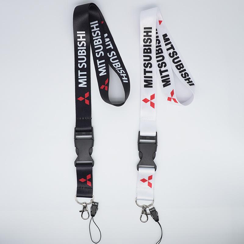 ysdf5 Auto Mobile Phone Neck Strap Lanyard Car Emblem Keychain Vehicle Id Holder for Mitsubishi Lancer 10 9 Asx Ralliart Eclipse L200