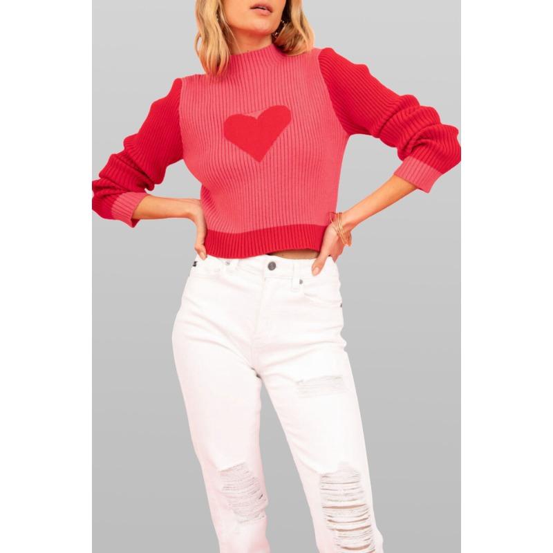 Женский осенне-зимний свитер с высоким воротом и цветными блоками, тонкий трикотажный свитер