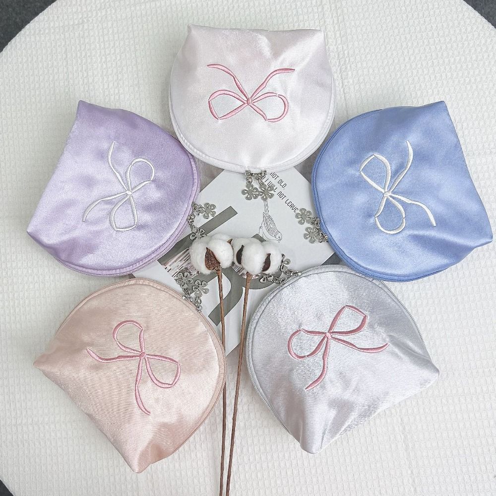 Bowknot Bow Purse Korean Style Cosmetic Bag Square Sanitary Napkin Storage Bag  Girls