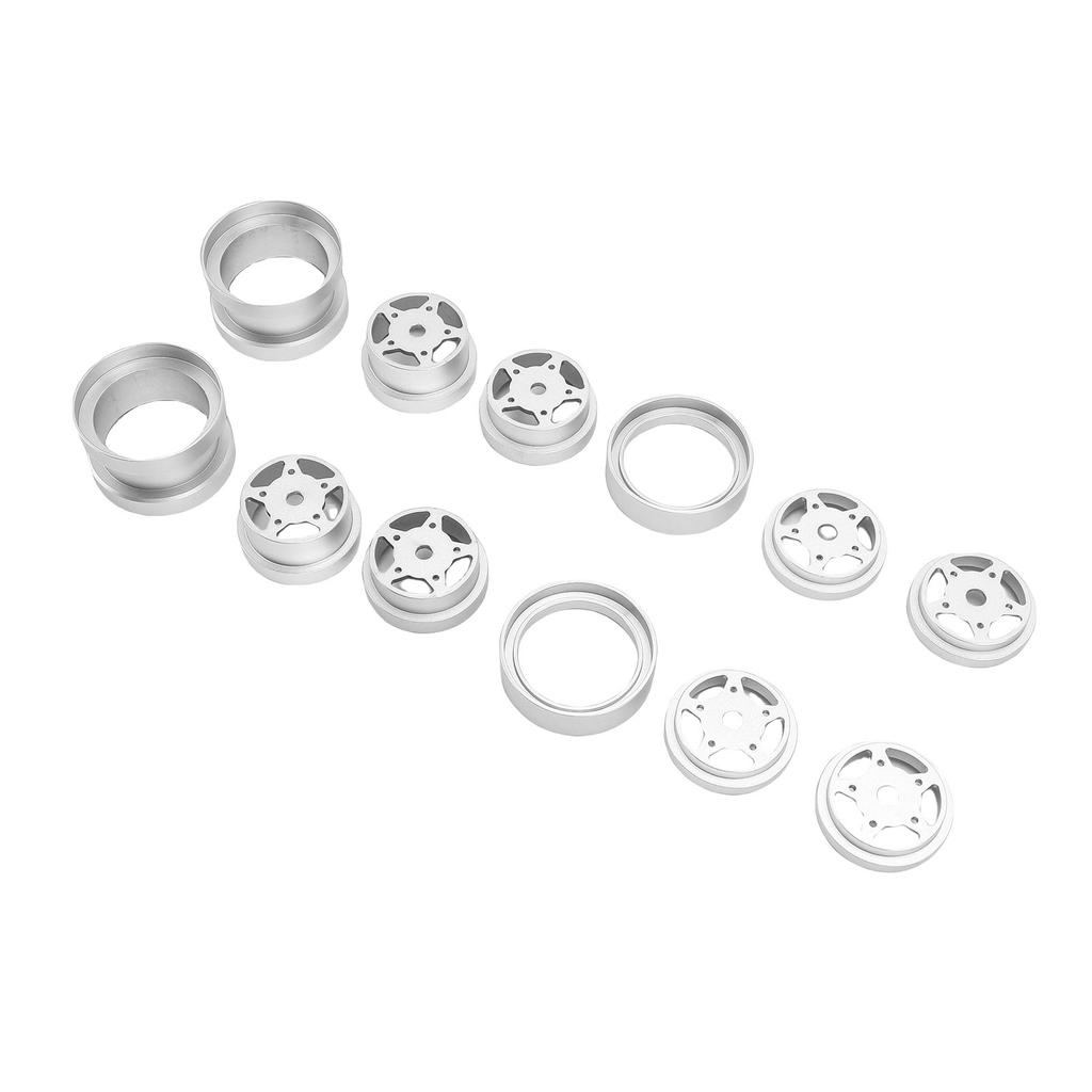 4Pcs RC Wheel Hub Set Replacement for Tamiya Alloy High Strength Clamping Wheel Hub Set Blue