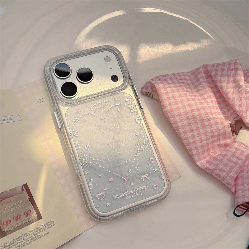 Позолоченный чехол для телефона с крыльями-сердечками для iPhone 17/16 Pro Max/15/14