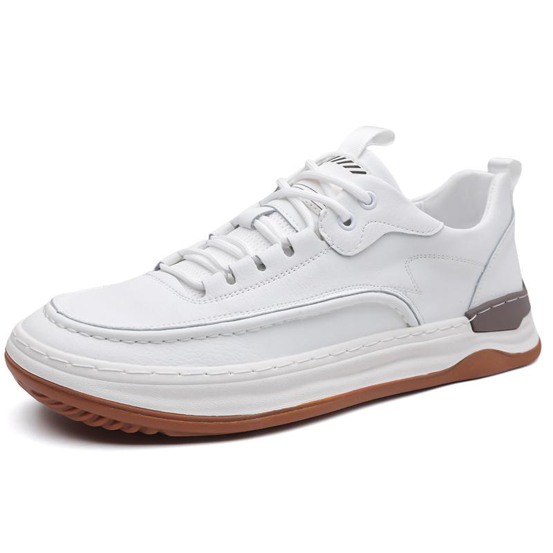 Fashion Non-Slip Basic Shoes for Men Outdoor Casual Leather Shoes British Style Male Treking Footwear Hot Sale Trainers Travel Sneakers