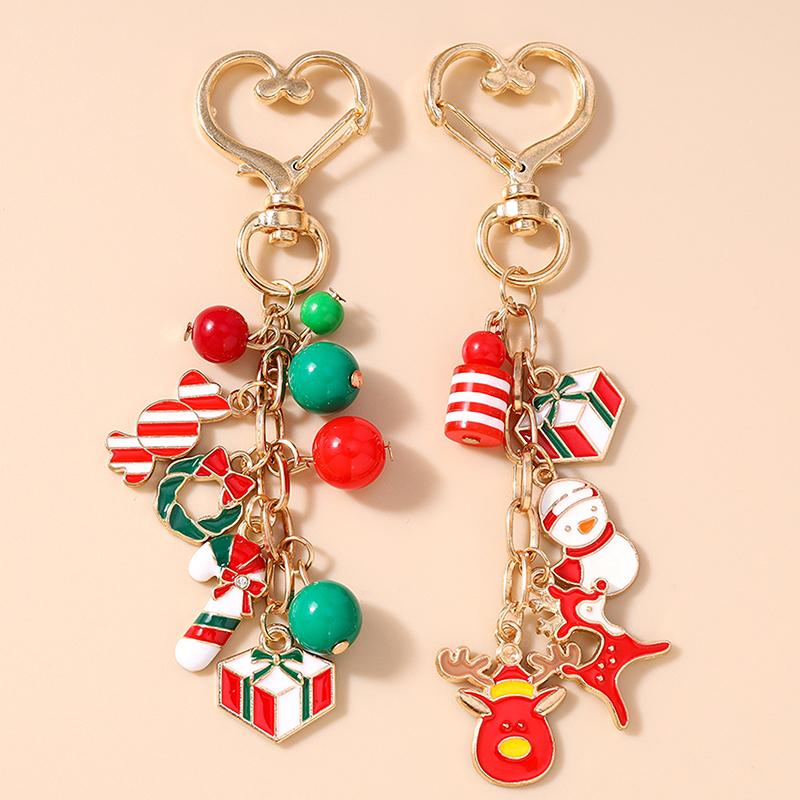 Милый Рождественский Брелок Снеговик Подвески для Ключей для Женщин Девочек Украшение для Сумки DIY Ювелирное Изделие Ручной Работы Подарок