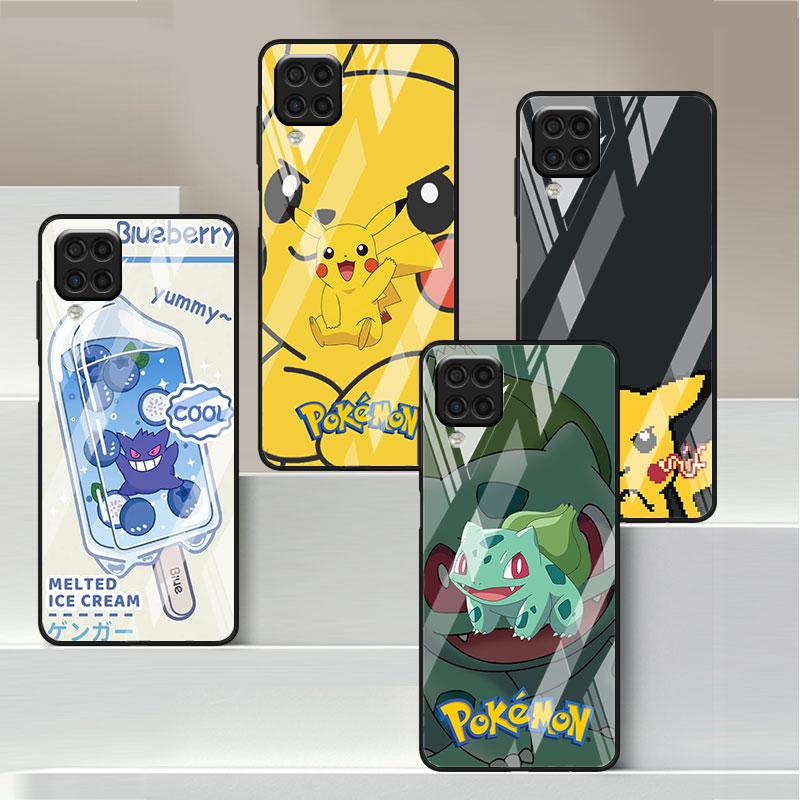 Стеклянный чехол для Samsung Galaxy A52 A71 A50 A51 A70 A21s A31 A72 A10 A12 A30 A22 5G, чехол для телефона Pkemon