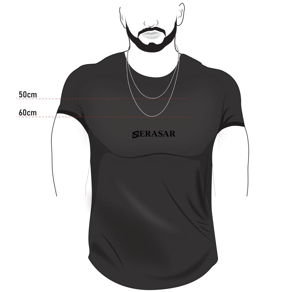 Stainless Steel Necklace Black Pants Gift Jewelry Silver [SERASAR] Men's (with Pendant), Chain, Chain, Men's Chain,