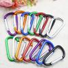 10pcs D Shape Color Carabiners Aluminum Alloy Carabiner Spring Hook Outdoor Backpack Camping Hooks Keychain Climbing Tools