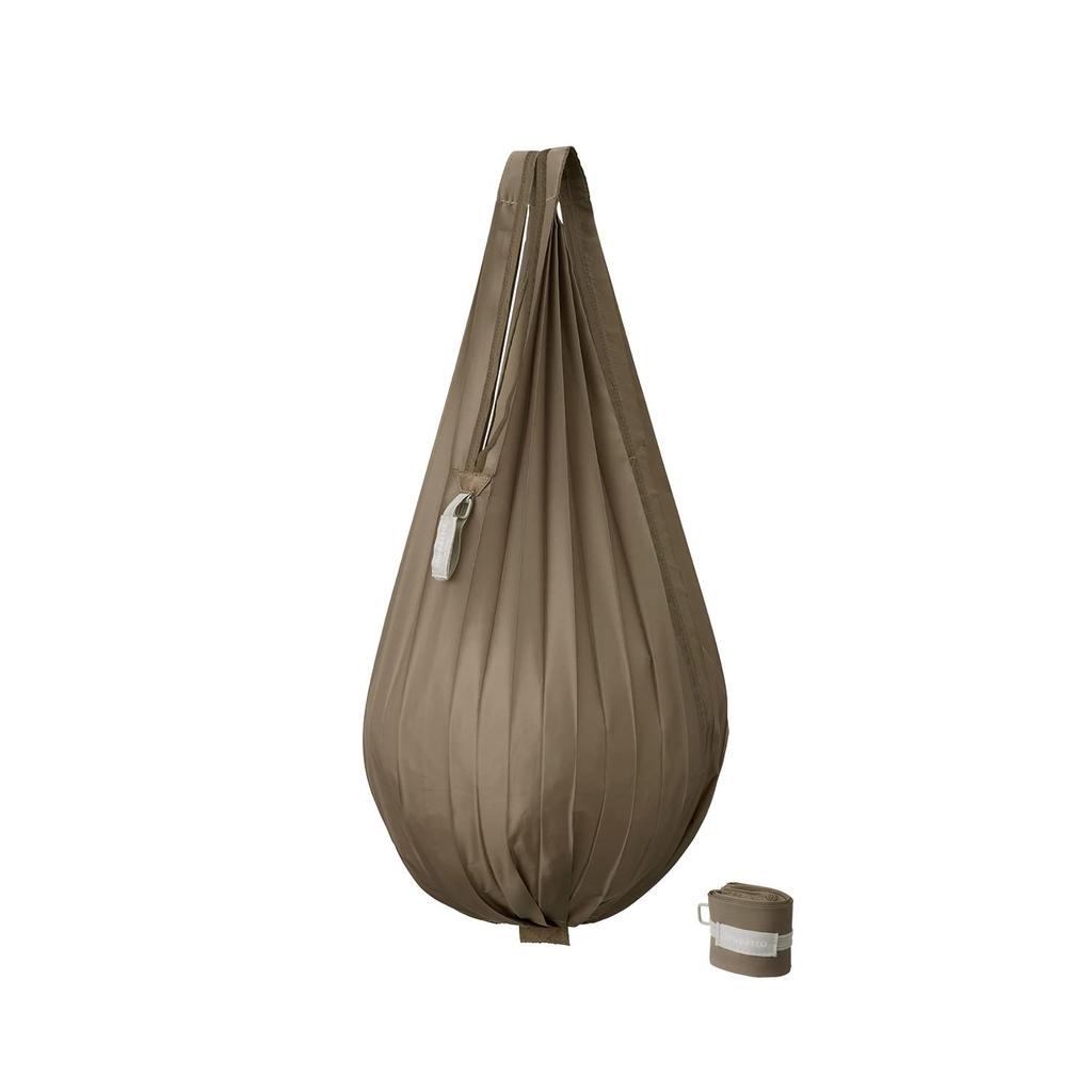 Shupatto Minimal Bag Drop 12L Shupatto Eco Foldable Shopping Bag [Myrna] (Brown Sugar) Bag, (Drop Vertical/Large Capacity)