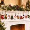 10Pcs DIY Christmas Hanging Ornaments Santa Claus Wall Party Holiday Decorations  Winter