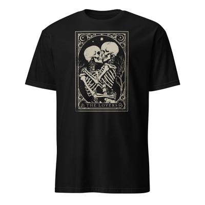 Футболка с картой Таро Влюбленные Memento Mori Готическая Оккультная Сатанинская Футболка Размер S-3XL