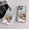 Чехол для телефона с рисунком елки Для iPhone 17 16 15 14 13 12 11 Pro Max Ударопрочный Жесткий Прозрачный Снежный Пейзаж Прозрачная Крышка Capa
