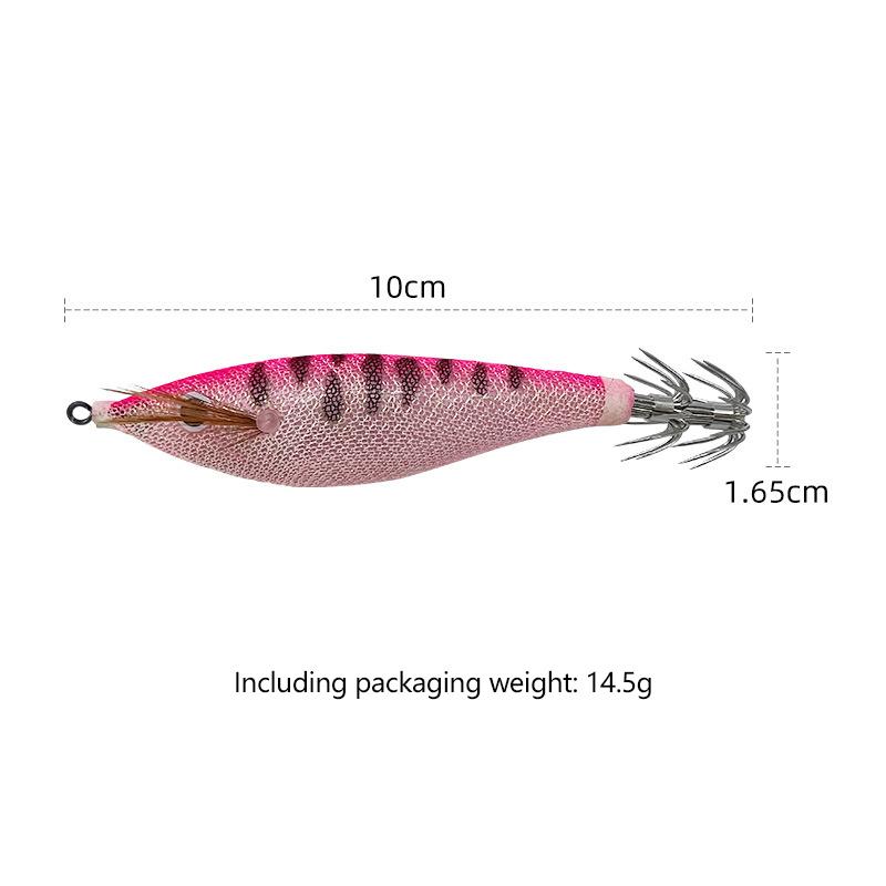 Luminous Shrimp Fishing Lures 1Pcs 10cm Horizontal Squid Hook Artificial Bait for Beginner Anglers Fishing Trips