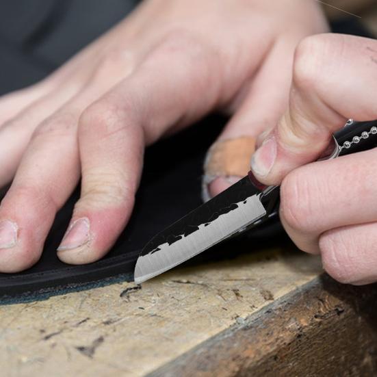 Mini Chef Knife Keychain with Sheath Knife Sharpener Multi-functional Pocket for Package Opener Box Cutter Letter