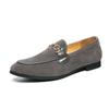 Men’s Loafers Wingtip Dress Formal Shoes Men Suede Grey Tuxedo Wedding Blazers Saddle Shoes Large Size
