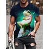 Robot Pattern Tees Men Streetwear Contrast Frog 3D Print T Shirt Fashion O Neck Short Sleeve Tops Summer T Shirts