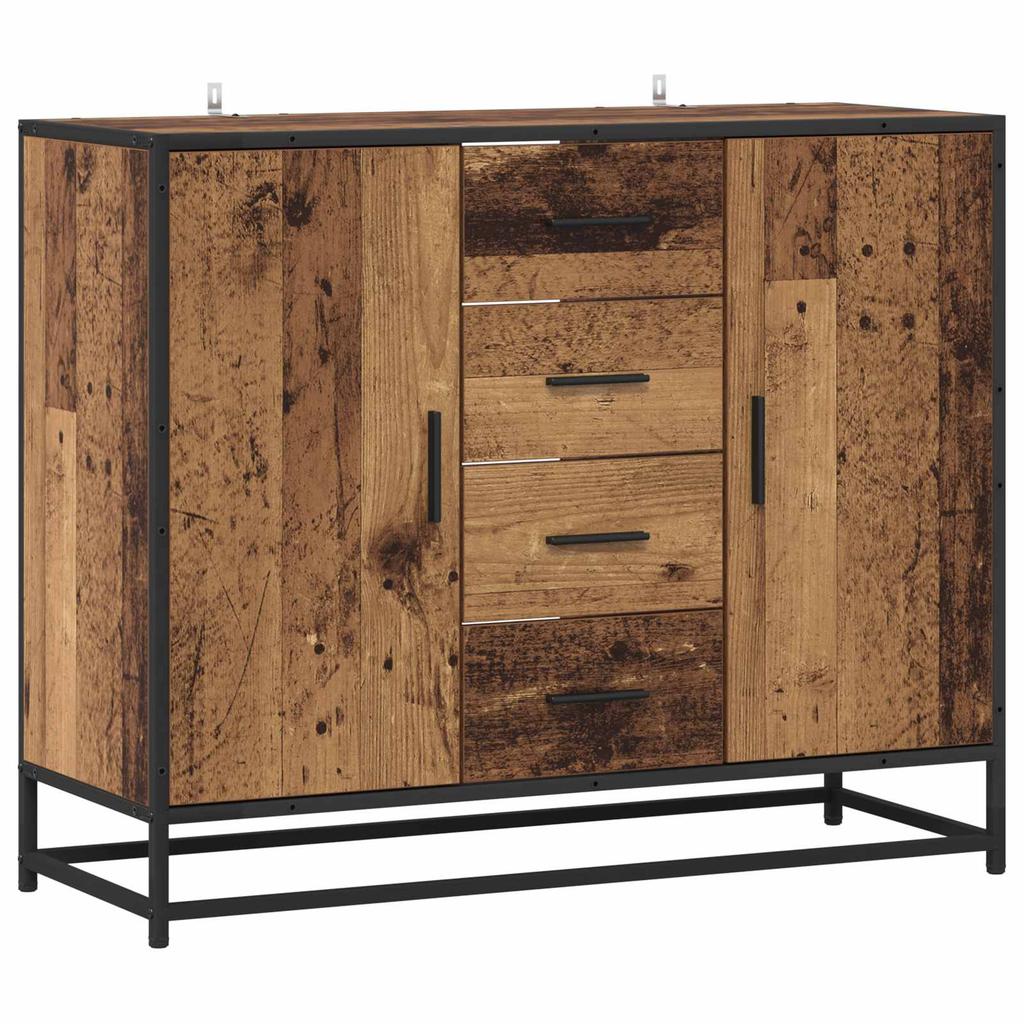 Sideboard Reclaimed Wood 92 x 35 x 76 cm Engineered Wood