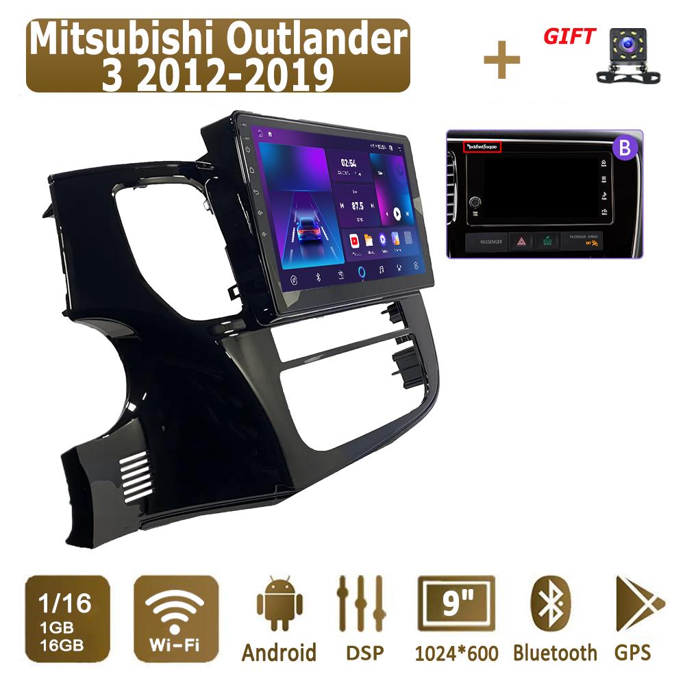 Android Carplay автомобильное радио для Mitsubishi Outlander 3 2012-2019 мультимедийный проигрыватель головное устройство стерео GPS навигация BT WIFI 4+64 ГБ