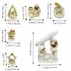 Resin Jesus Christ Family Figurine Xmas Scene Decor Christian Nativity Family Sculpture Cartoon Cute Holiday Gift